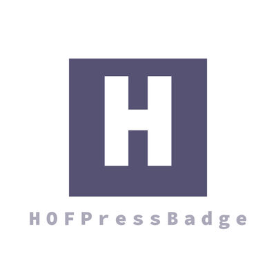 Hall Of Fame Press Badge