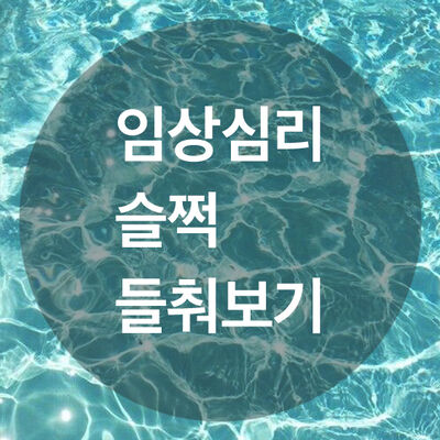 임상심리 슬쩍 들춰보기