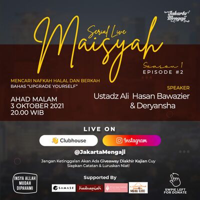 UPGRADE YOURSELF [SERIAL MAISYAH EPS.2] w/ Ustadz Ali Hasan Bawazier dan Deryansha