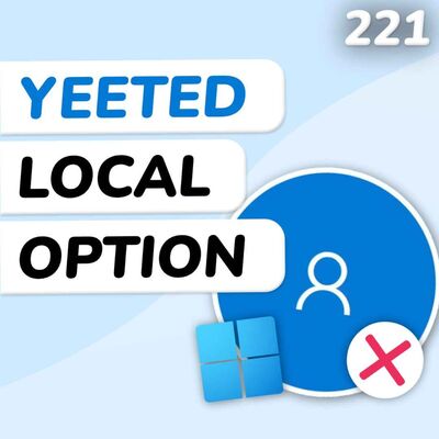 Evading Windows' New Online Account Requirement