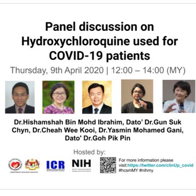 Panel discussion on Hydroxychloroquine used for COVID-19 patients