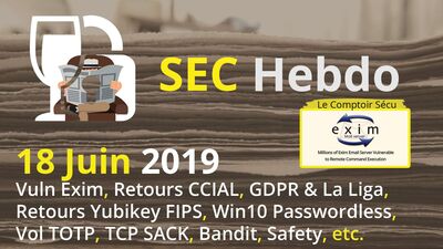 [SECHebdo] 18 Juin 2019