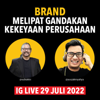 IG LIVE bersama Coach Yuszak dengan Tema "Bagaimana Brand Melipat Gandakan Kekayaan Perusahaan"