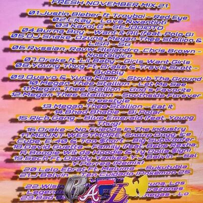 2021 (Drake / Justin Bieber / Burna Boy /Megan Thee Stallion / Bad Bunny