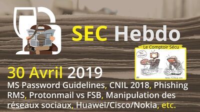 [SECHebdo] 30 Avril 2019