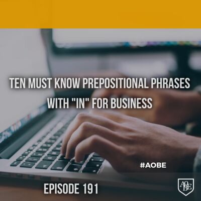 Ten must know prepositional phrases with "in" for business