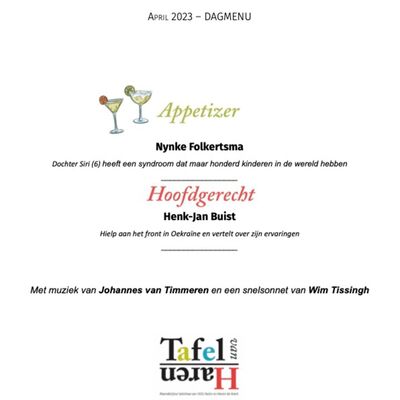 De Tafel van Haren - April 2023 - Crowdfunding voor Siri, Hulp aan het Oekraïense Front