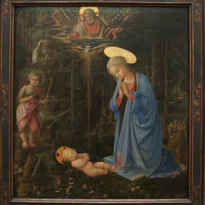 105 Madonna en el bosque » de Lippi