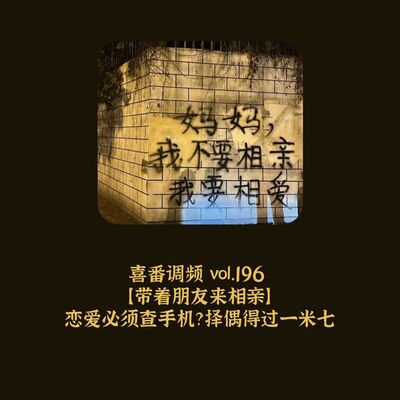 vol.196 带着朋友来相亲：恋爱必须查手机？择偶得过一米七