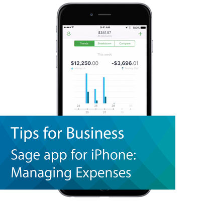 Sage Expenses app for iPhone: Tracking Expenses