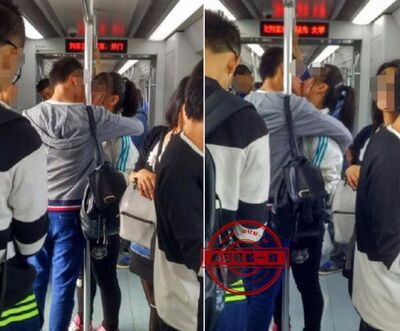 辣眼睛！情侣地铁痴吻11站（粤语版）