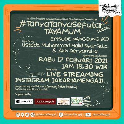 #TanyaTanyaSeputar Season 2 Eps 10 Tayamum with Ustadz Muhammad Halid Syar'ie,Lc & Deryansha