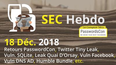 [SECHebdo] 18 Décembre 2018