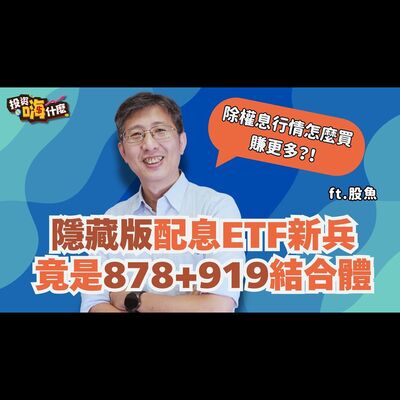 這檔「隱藏版配息ETF新兵」被說是878月配版外，竟還藏919選股邏輯！想賺除權息行情怎麼買賺更多？！這樣買才有節稅效果！【股魚嗨什麼】EP136 ft.股魚《投資嗨什麼》