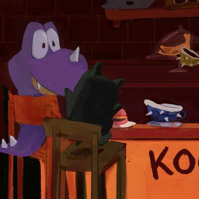 Een ouderwets gesprek in het café