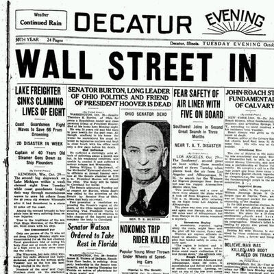 1929 y FD Roosevelt decisiones