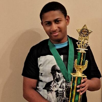 James Giles, 8th grader at W. J. Christian School