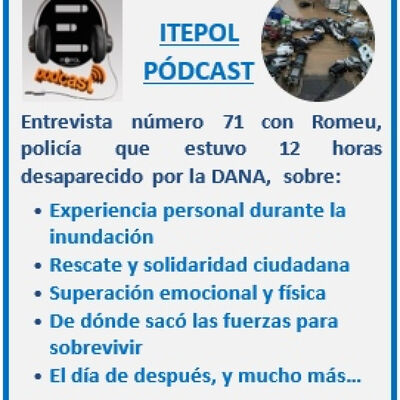 Entrevista número 71 con Romeu, policía que estuvo 12 horas desaparecido por la DANA
