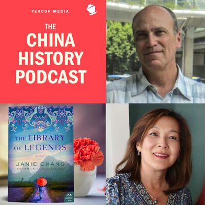Laszlo discusses historical novels with author, Janie Chang
