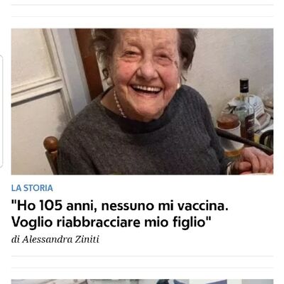 Episodio 106 - La signora giuliana , una milanese di 105 anni, sta ancora aspettando di essere vaccinata...perché?!