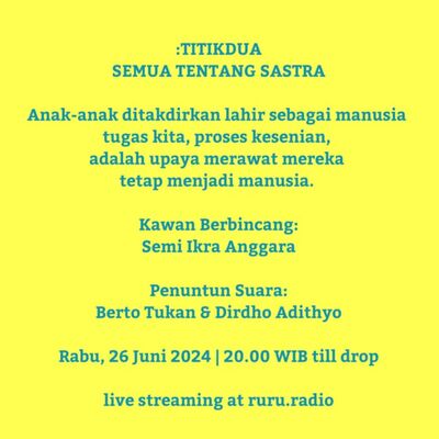 TITIK DUA : Semi Ikra Anggara