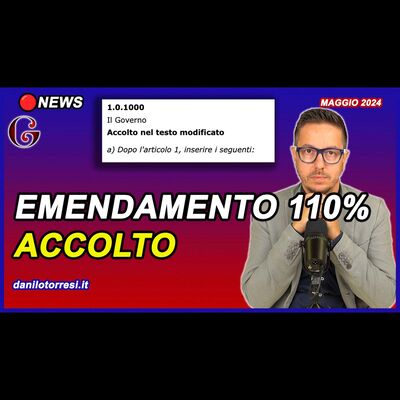 ACCOLTO L’EMENDAMENTO SUPERBONUS IN 10 ANNI SENZA MODIFICHE | ultime notizie