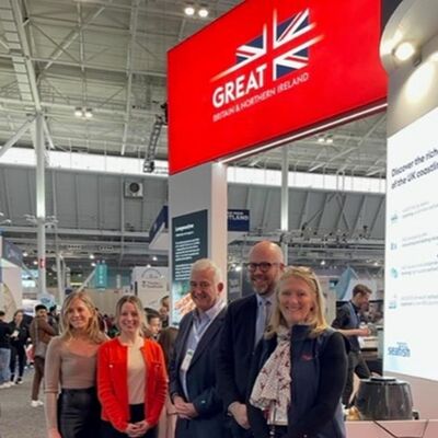 On The Boston Seafood Show Floor At The UK Pavilion