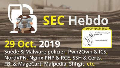 [SECHebdo] 29 Octobre 2019