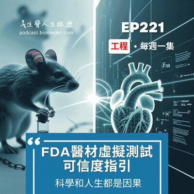 EP221-科學和人生都是因果!告別動物實驗，FDA的醫材虛擬測試可信度指引