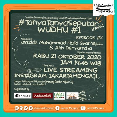 #TanyaTanyaSeputarn Eps 2 Wudhu #1 with Ustadz Muhammad Halid Syar'ie,Lc & Deryansha