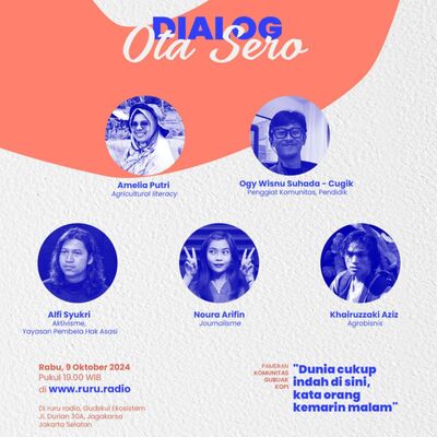 Siaran Radio Program Gubuak Kopi : Ota Sero bersama Noura Arifin (Jurnalis)