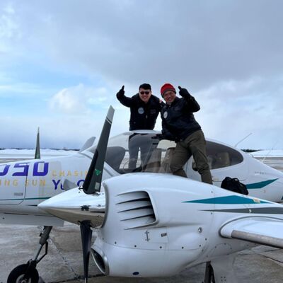 美中飛行壯舉！華人駕駛小型飛機 花17天從新澤西飛到杭州