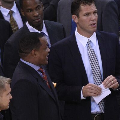 Alvin Gentry, head coach Pelicans; Rajon Rondo Pelicans PG; Luke Walton, Lakers head coach