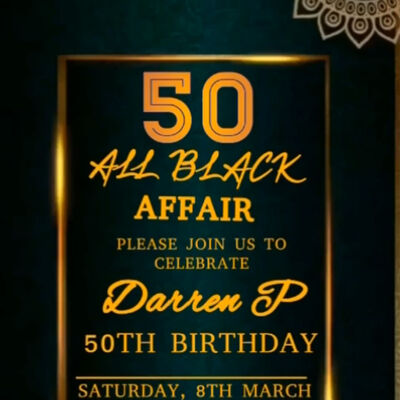 DARREN P 50TH BIRTHDAY 8/3/25