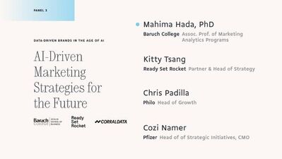Data-Driven Brands in the Age of AI. Panel 3: AI-Driven Marketing Strategies for the Future